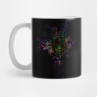 Black Panther Art - Glowing Flowers in the Dark 15 Mug